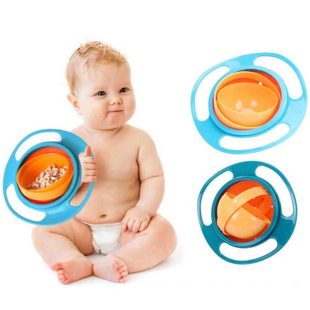 Baby Kid Food Spilling Gyro Bowl